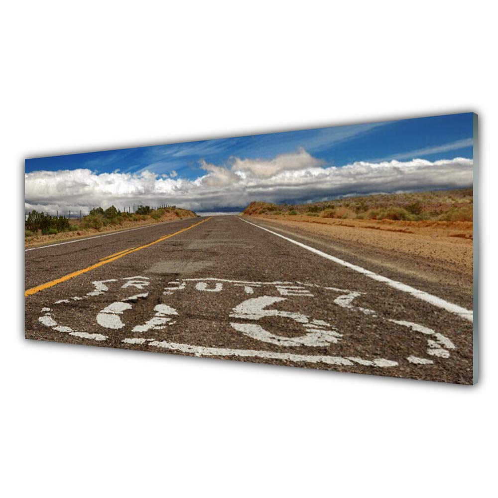 Impression sur Verre Trempé de Qualité - Tableau Mural Design Tulup 125x50cm Paysage