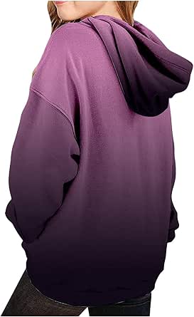 Damen Hoodie Oversize - Basic Kapuzenpullover In Einfarbig Mit Taschen