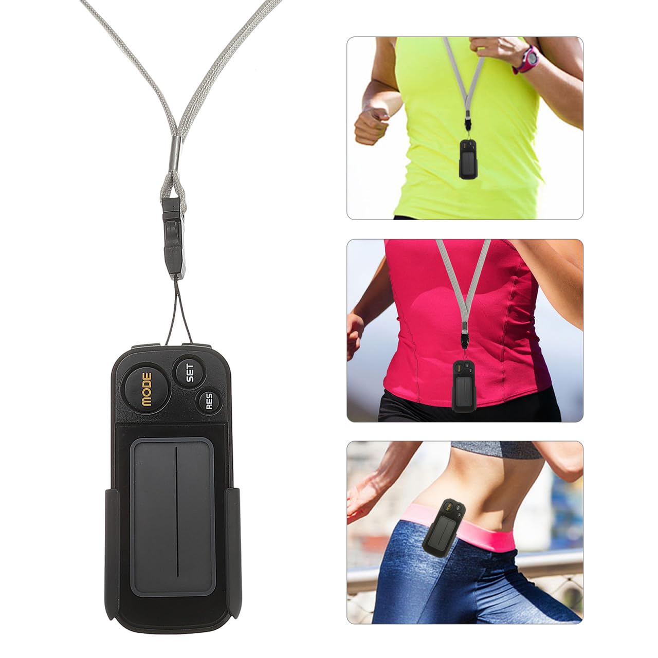 WOONEKY Podomètre Suspendu pour Course Et Marche Podomètre Numérique Portable Accessoires De Sport Et Fitness