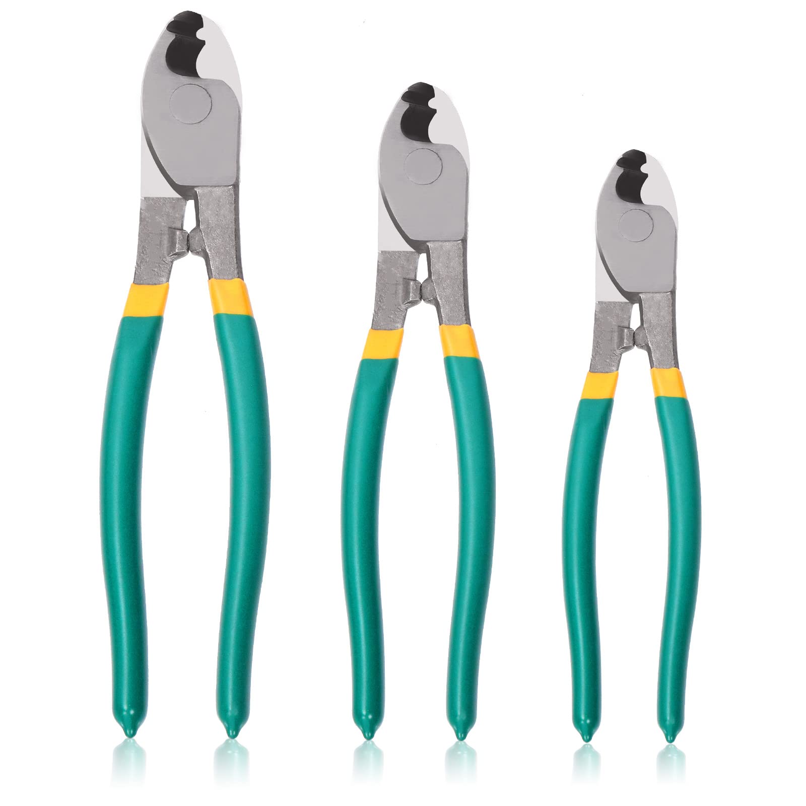 Glarks 6 Inch High Leverage Cable Cutters, Heavy Duty Stainless Wire Rope Cutters Sharp Cutting for Aluminum, Copper, Audio Wire, Communication Cable, Bike Brake Cable and Industrial Tools (6 Inch)