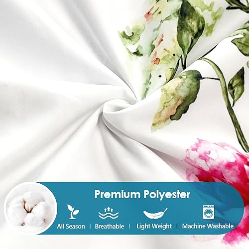 Vista 5 de Juego de edredón tamaño King - Juego de edredón de 3 piezas tamaño King, juego de edredón floral bohemio, juegos de cama tamaño King, juegos de ropa