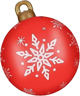 Totority Decorações De Natal Decoração De Natal Bola Inflável Ornamento De Bola Inflável Ornamento Inflável Bola Inflável De Natal Bola Inflável De Tamanho Grande Bola De Natal Bola