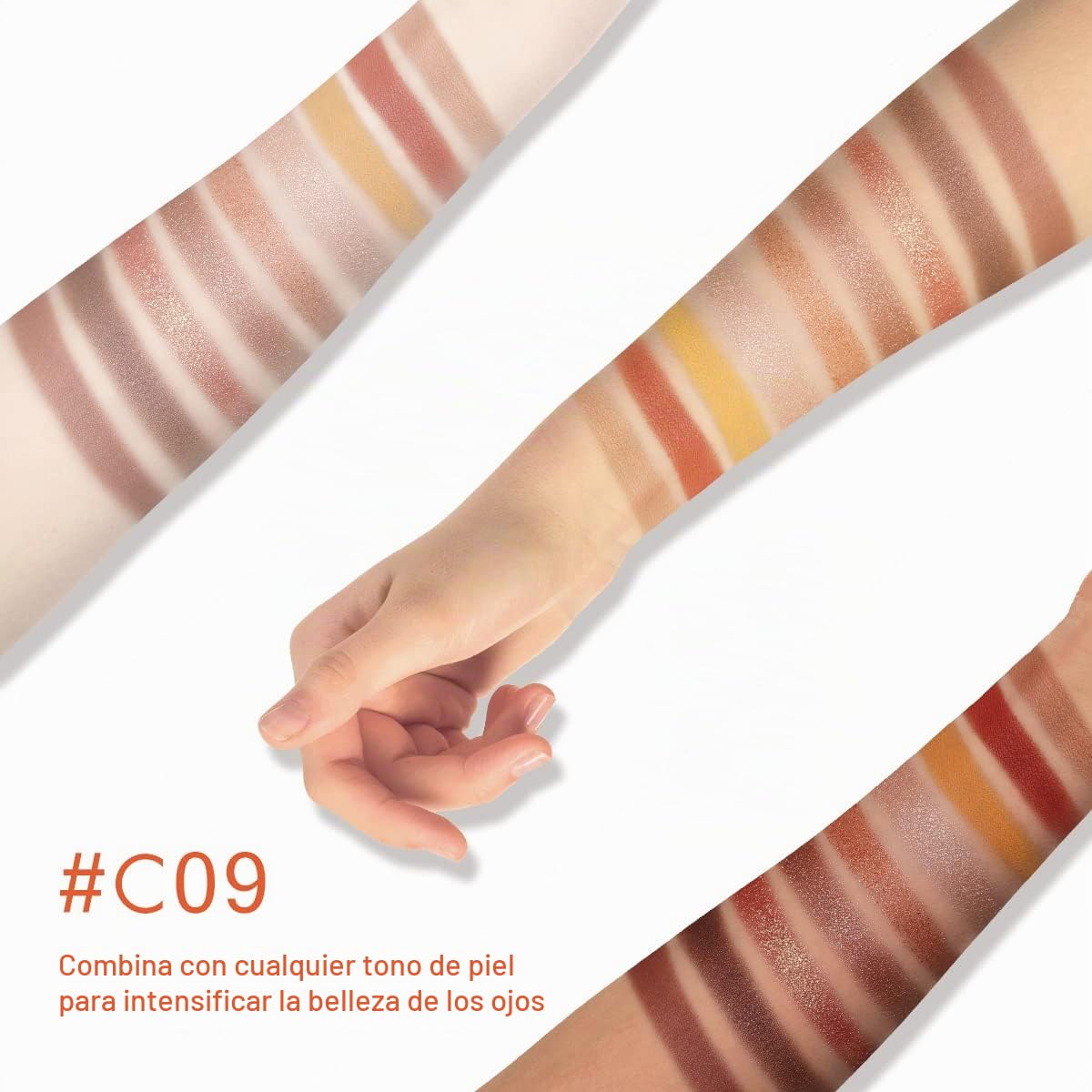 CATKIN 9 Colores Paleta Sombras de Ojosde larga duración y alta pigmentació | Sombra de ojos con purpurina y mate, fácil de difuminar, sin grumos ni polvo, perfecta para looks naturales o nocturnos