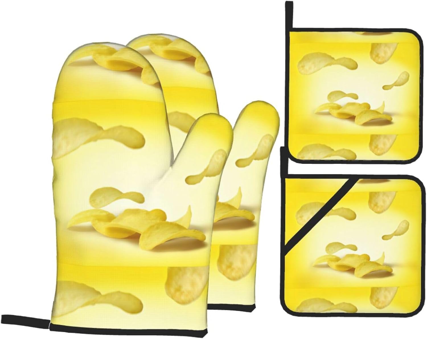 Potato Chips Kitchen baking four piece set, fit for cooking and baking, oven, microwave, and outdoor barbecue