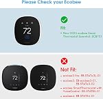CaseBot Plaque murale pour neuf 2025 ecobee Smart Thermostat Thermostat essentiel, pratique et élégant porte-couverture de support (blanc) . Kit de garniture pratique, installation facile, couvercle en polycarbonate durable, design élégant, cache les trous et les marques, pour Ho