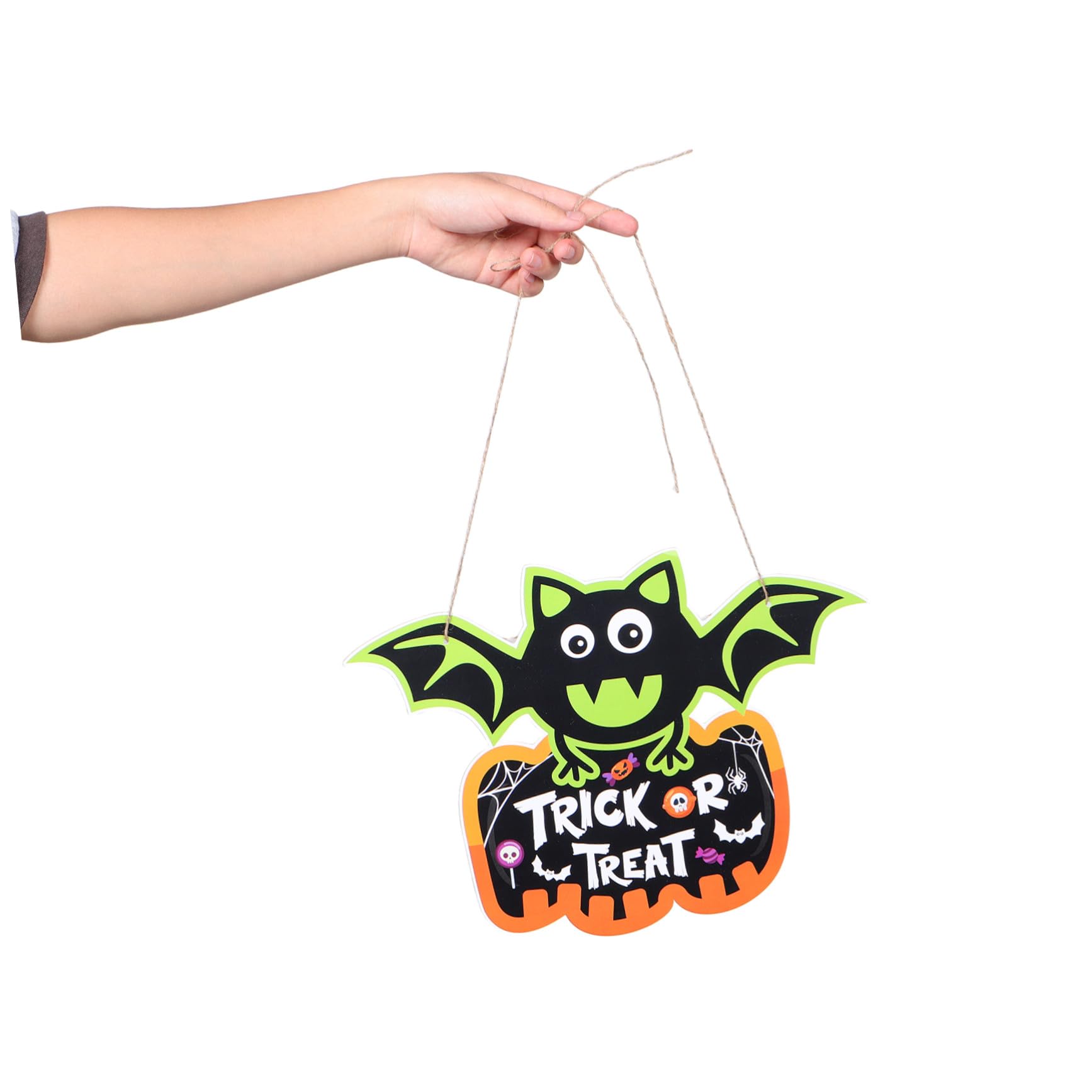 10 Pezzi Decorazioni di Halloween per Porte Interni Casa, Addobbi Riutilizzabili in Cartoncino Zucca Pipistrello Spirito, Facile Installazione per Festa Autunnale