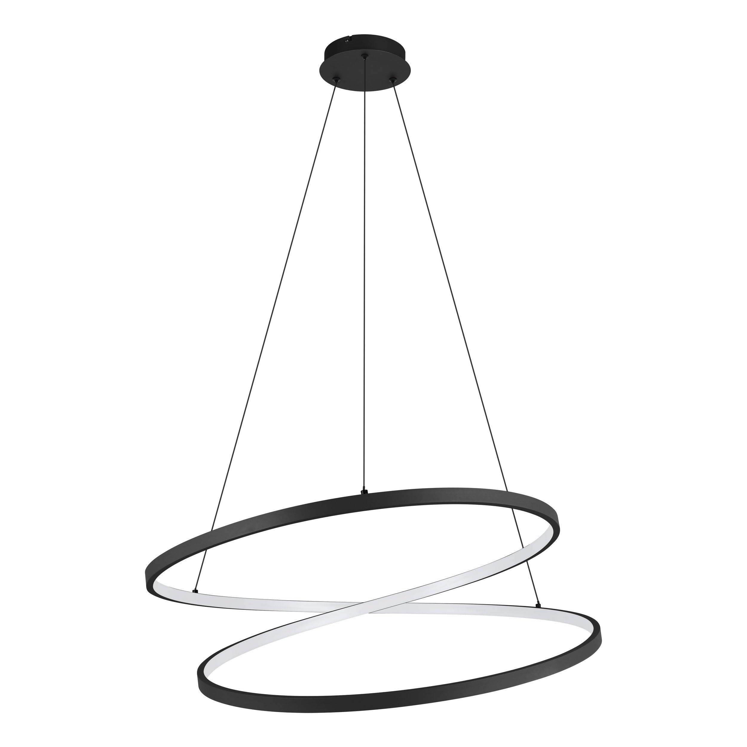 Lustre à anneaux LED Ruotale blanc chaud pour table de repas