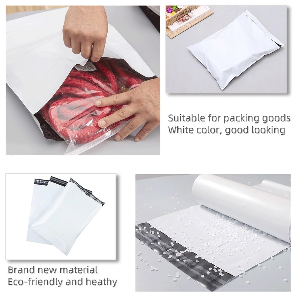 100 sacchetti for spedizione, for imballaggio for giardino domestico, sacchetto for corriere, sigillo autoadesivo, postali bianchi, busta, di immagazzinaggio