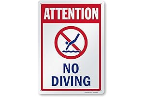 SmartSign No Diving Safety Pool Sign (14x10 inch)