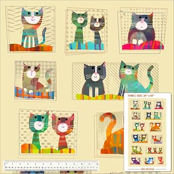 PREORDER - Fur-ever Friends - Take Me Home - 24" X 42" Fabric Panel - Cats in Cream - Gareth Lucas - 54526DP-1