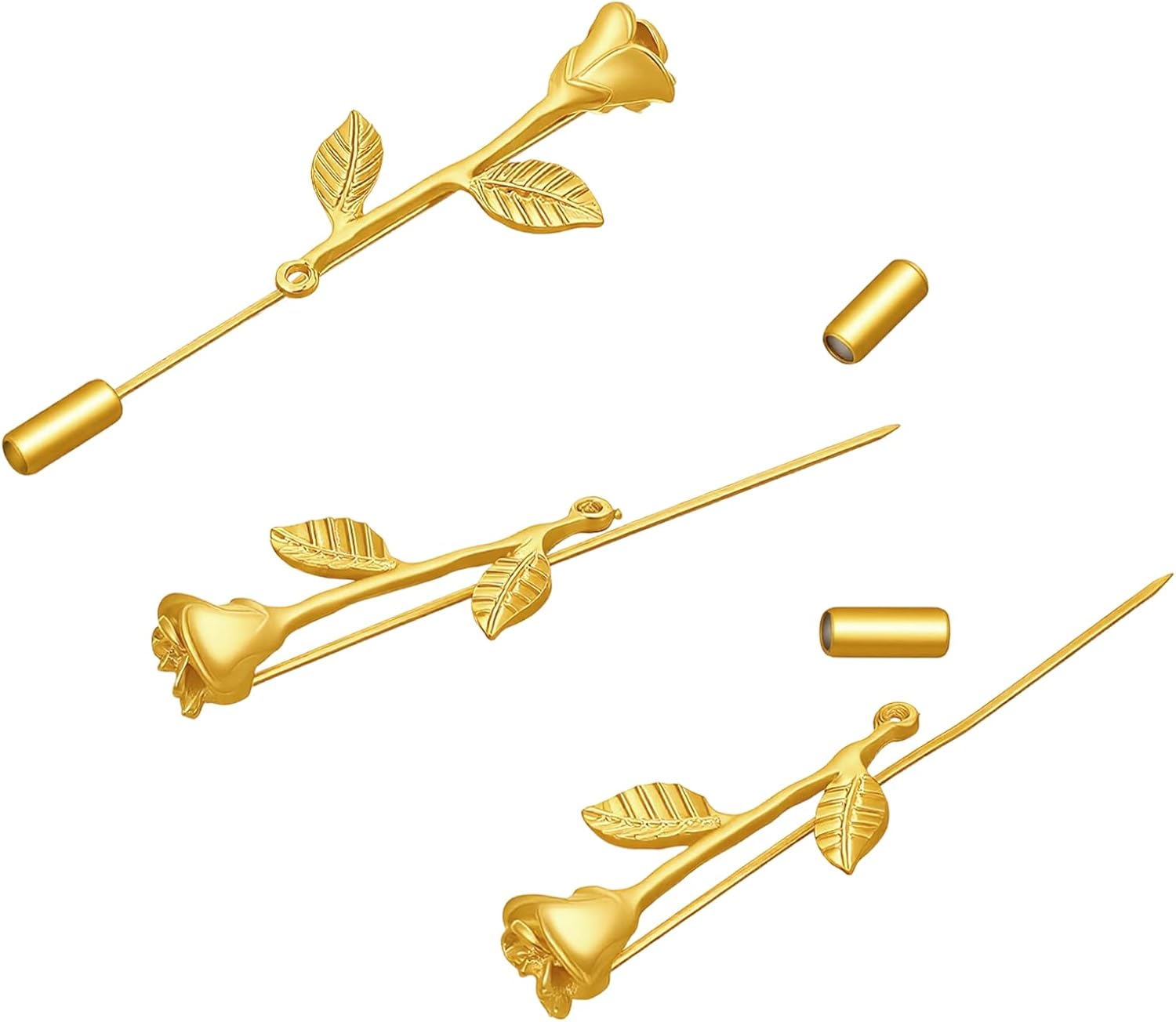 36 Pcs Rose Lapel Pin Fashion Rose Metal Floral Lapel Brooch Pin Suit Tuxedo Corsage Dress Fashion Stick Corsage for Weddings Parties Formal Events for Women Men