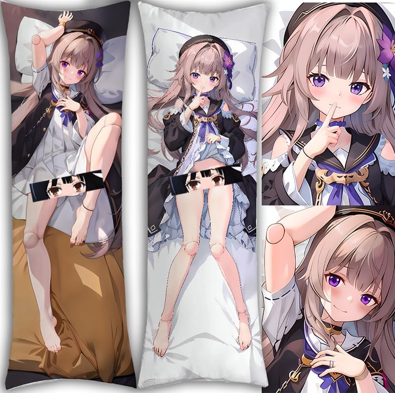 Herta Body Pillow Case anime body pillow Cover Dakimakura short plush body pillow anime Throw Pillow Cover Decorative Anime body pillow 59"x20"