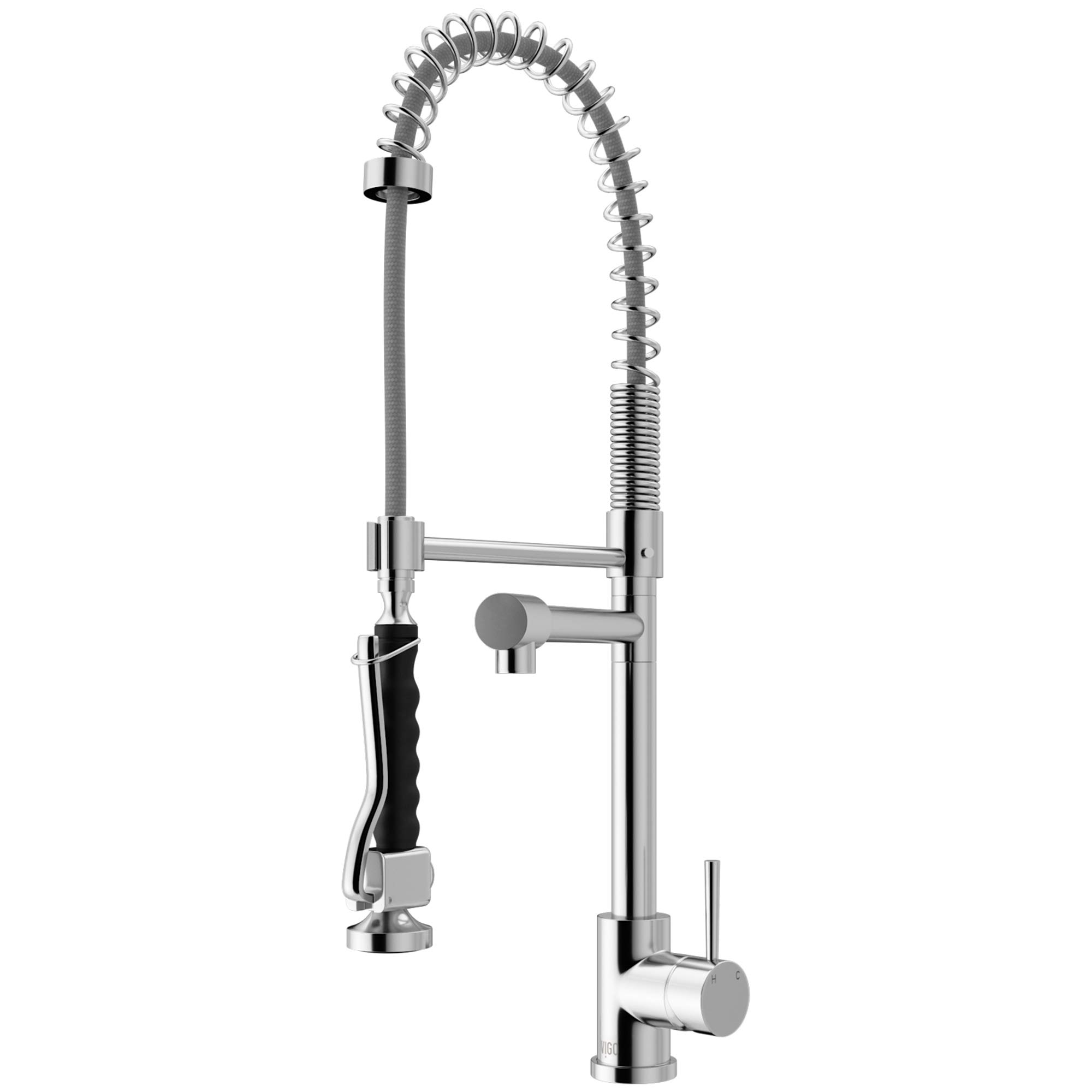 燻銀 大匙 27cm DT397 VIGO Zurich 27'' H Single Handle Pull-Down Sprayer Kitchen Faucet