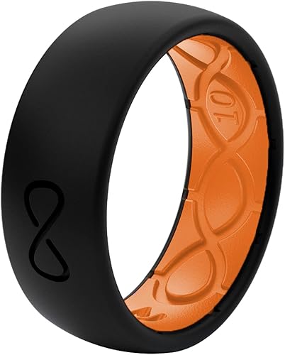 Miniatura 6 de Groove Life - Anillo de boda de goma transpirable para hombres, de silicona sólida, diseño único, cobertura de por vida, anillo de ajuste cómodo
