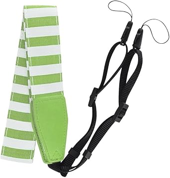 PHOTO4LESS Lime Green Striped Camera Strap Compatible With Fuji Mini 9