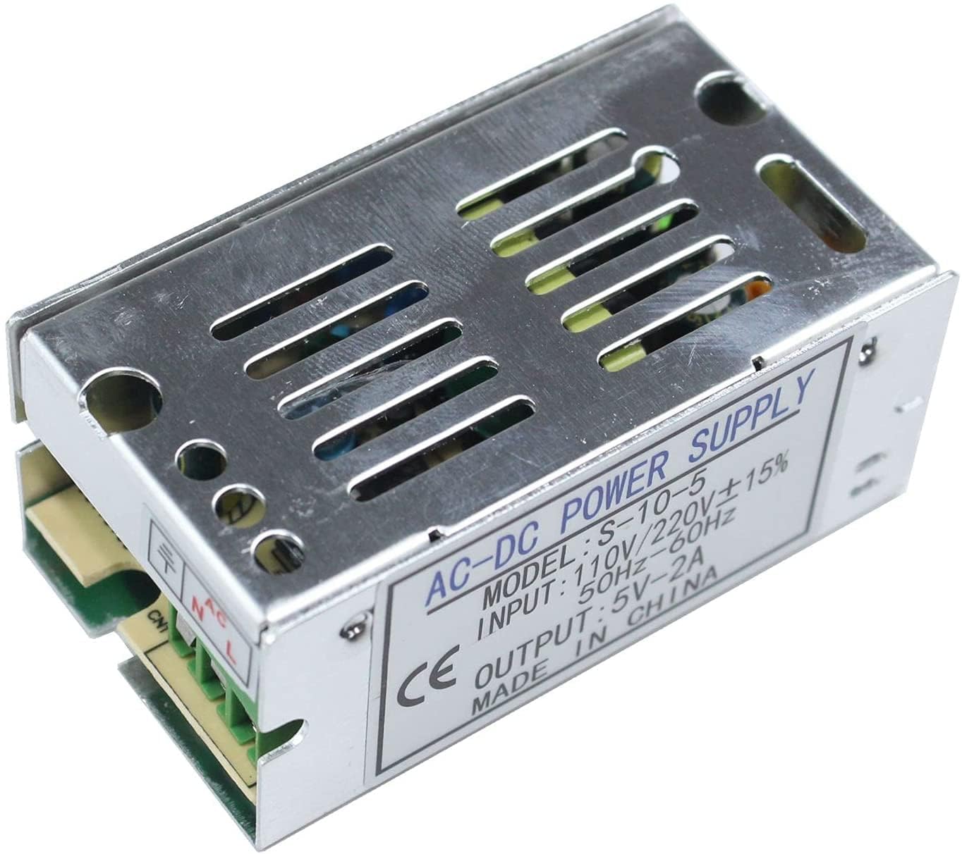 A-DIGISHUO DC 5V 2A 10W Power Supply Adapter, AC 230V to DC 5V Regulated Switching LED Driver for LED Strip 3D Printer CCTV Camera