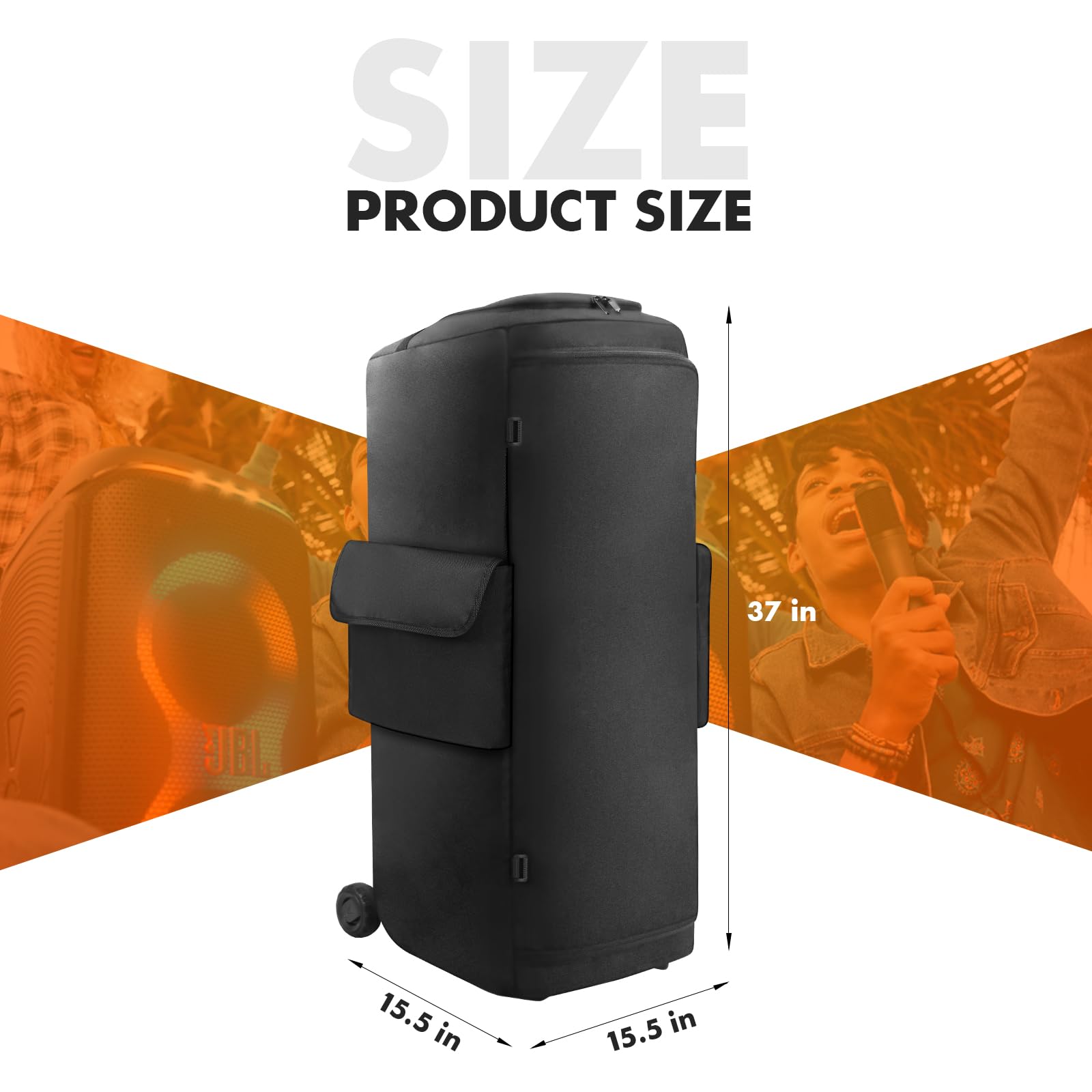 Custodia per altoparlanti compatibile con altoparlante portatile JBL PartyBox 720, custodia protettiva antipolvere per feste all'aperto con tasche per JBL PartyBox 720 e accessori