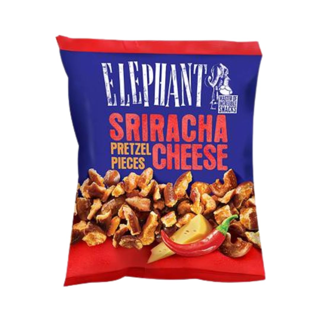 Elephant Pretzel Pieces 4 x 125 g BBQ Sriracha Honey Mustard Crujientes Pretzelets