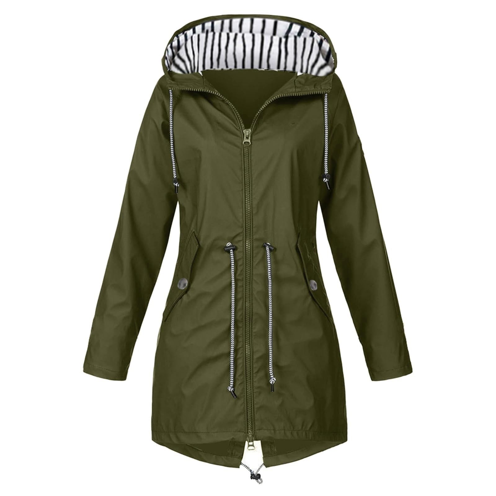 Giacca Antipioggia Da Donna Traspirante 5Xl Taglie Forti Impermeabile Softshell Esterno Gialla Di Transizione Leggera Con Cappuccio Per Primavera Autunno Antivento Running Jacket Moto