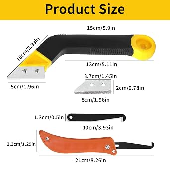 12 Pcs Grout Removal Tool, Grouting Rake with 7 Pcs Replacement