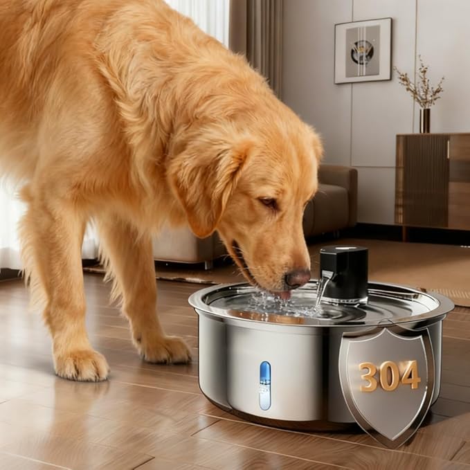 Fuente de Agua para Perros de Acero Inoxidable 8L miniatura 9
