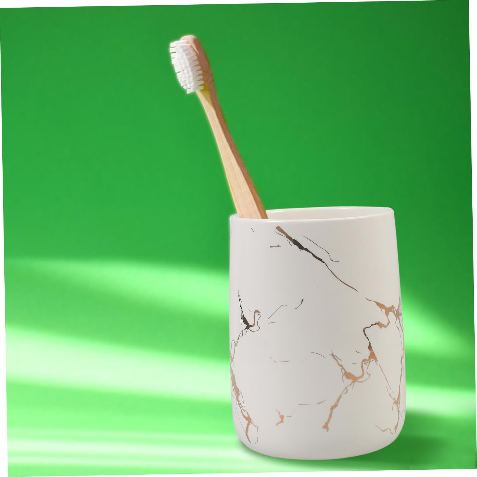 Cabilock Vaso Resistente Diseño para Cepillos de Blanco Dientes de Cerámica Moderno para Baño Accesorios de Baño Decorativos y Adecuado Doméstico