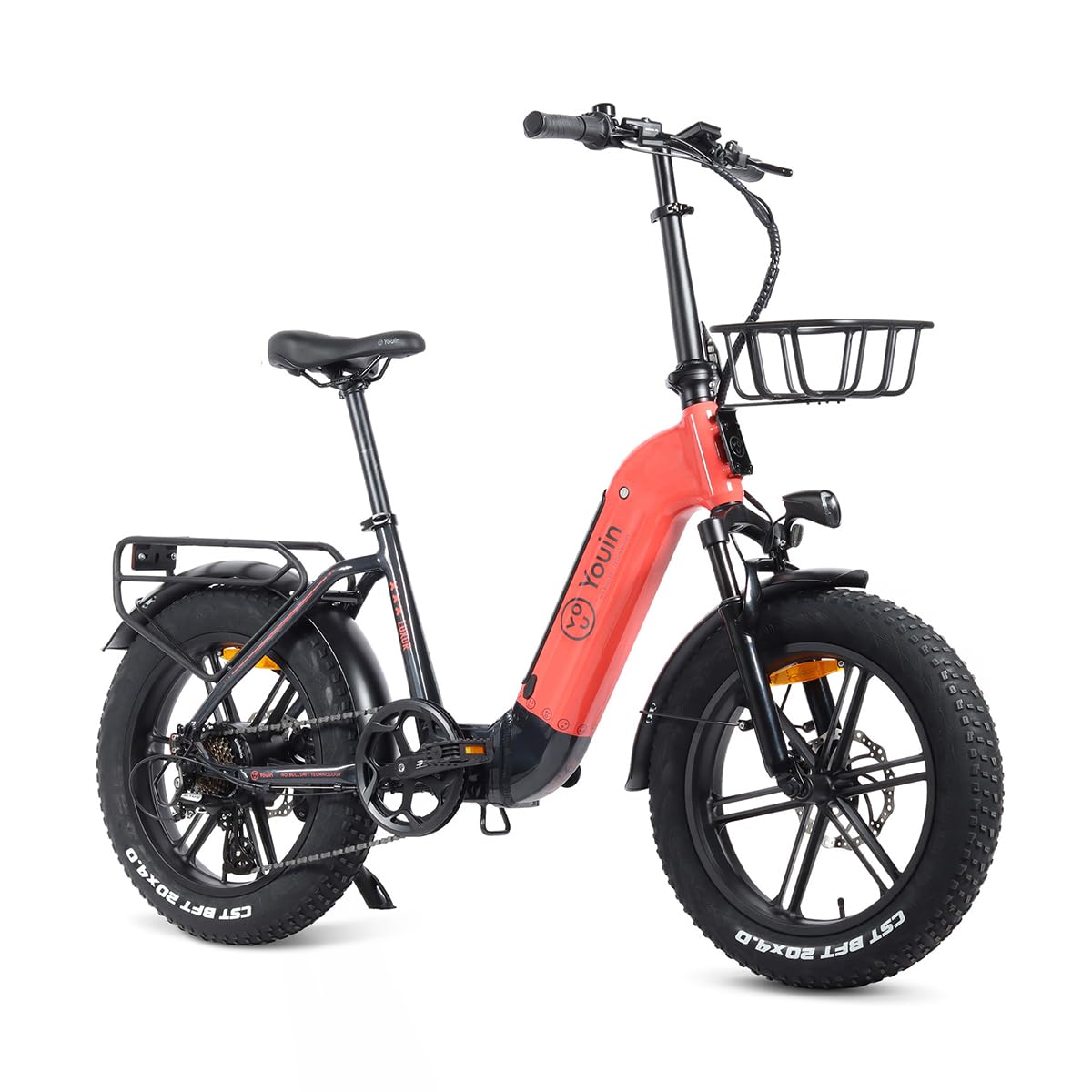 YOUIN NO BULLSHIT TECHNOLOGY Youin Luxor BK1716 Vélo électrique pliable Fat 20" Moteur 250W Batterie intégrée amovible Freins hydrauliques Changement de vitesse 7 vitesses Portée réelle de 60 km