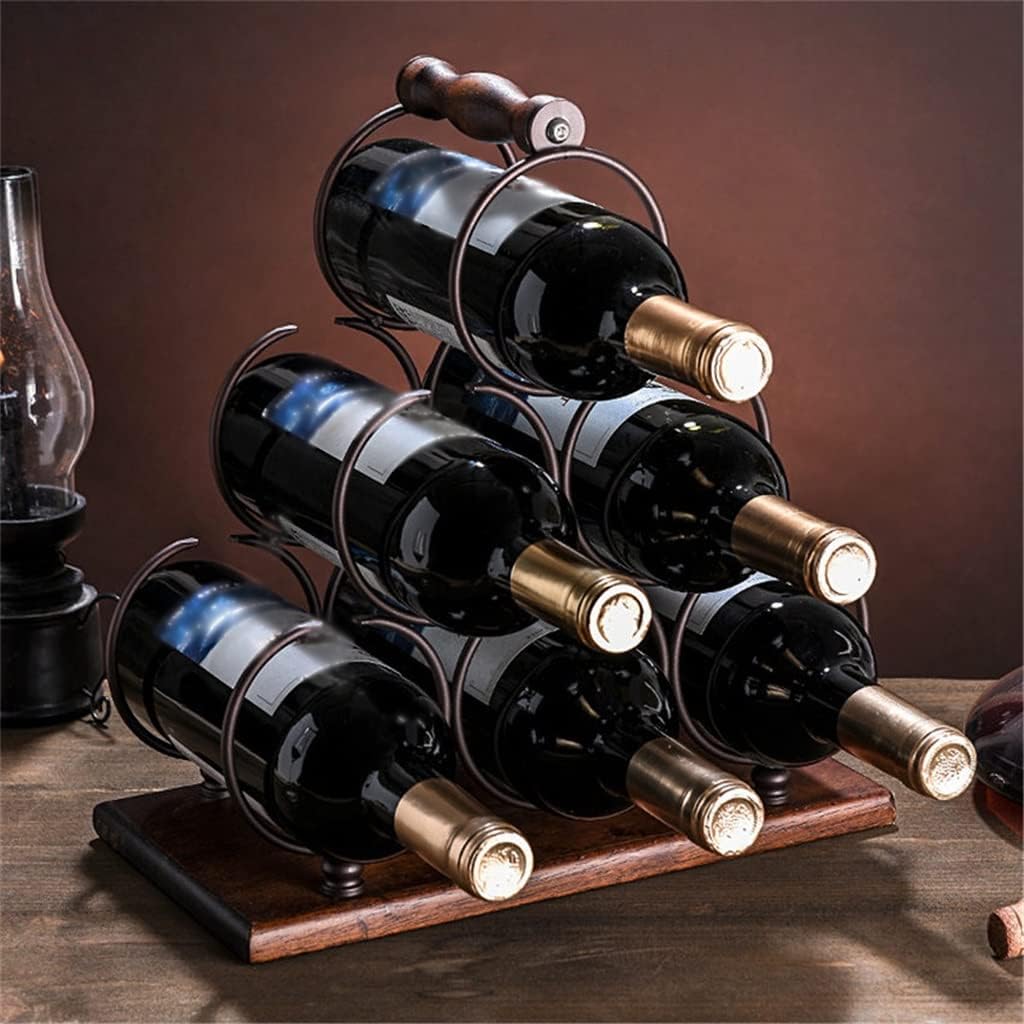 Stacked Wine Rack Wrought Iron Restaurant Decorative Bottle Storage