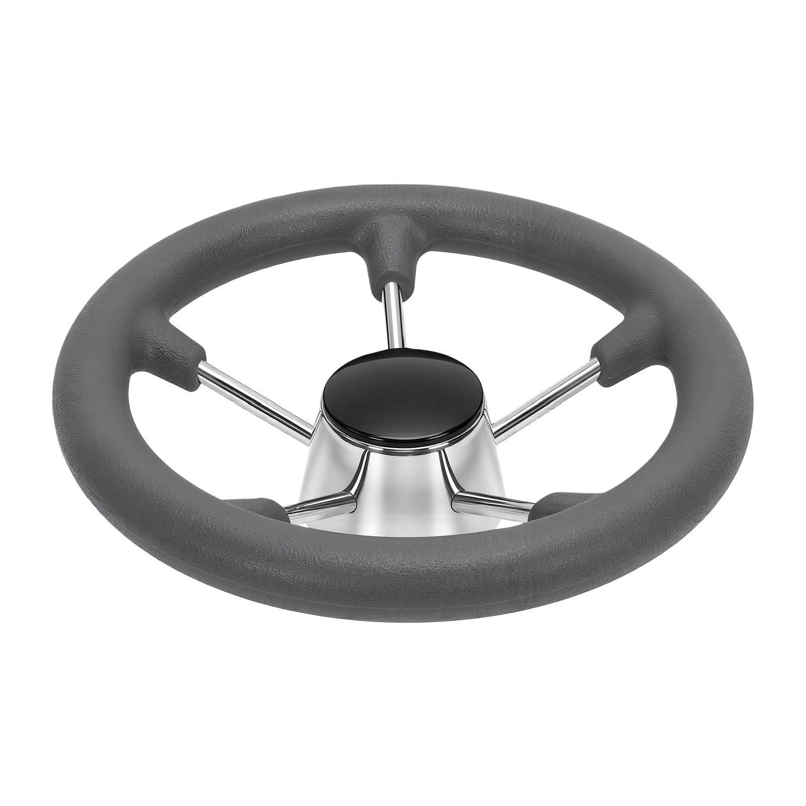 Volante Barca, Timone Nautico 11 Pollici 5 Razze in Acciaio Inox