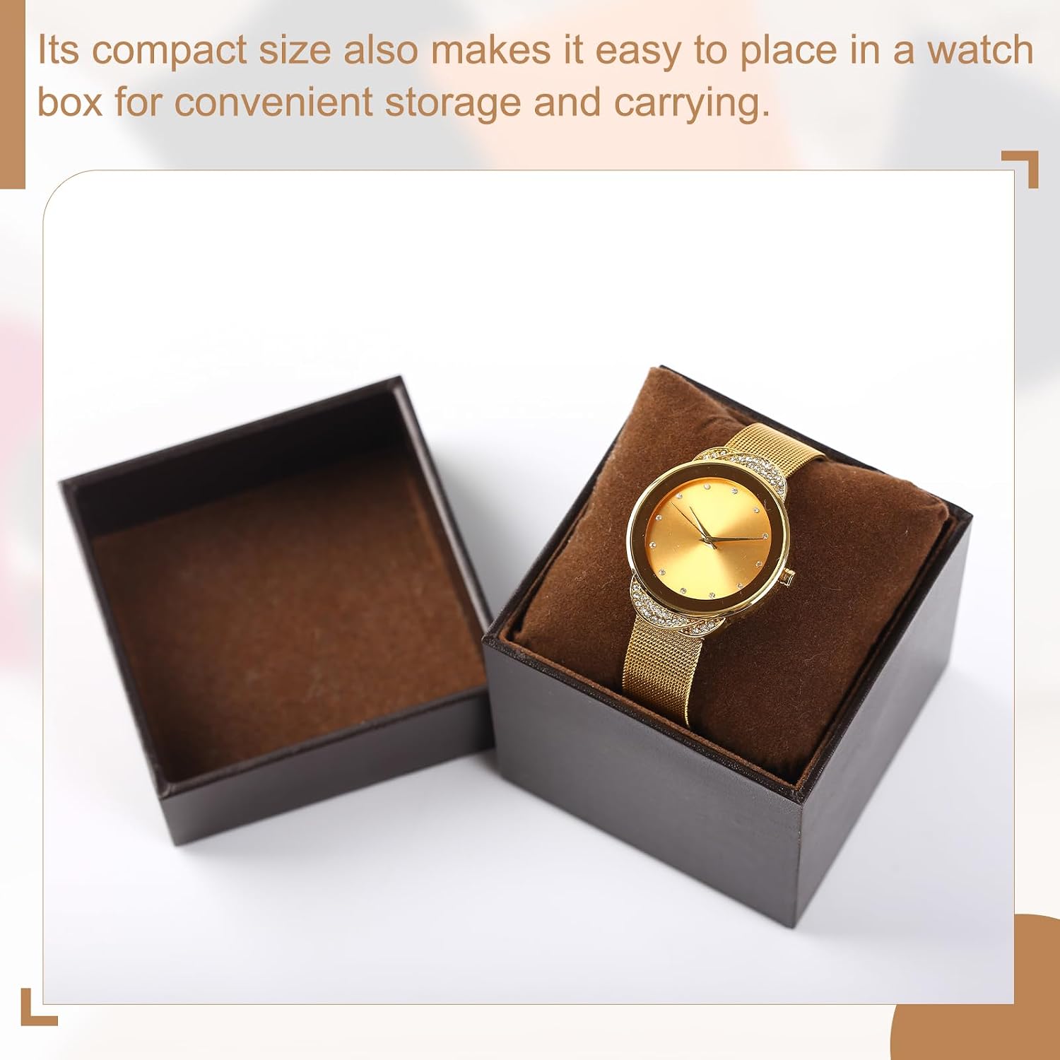 HARFINGTON Watch Pillow, 12 Pack Watch Pillows Inserts Velvet Watch Cushion Replacement Bracelet Pillow for Wristwatch Jewelry Display Gift Box, Black image 4