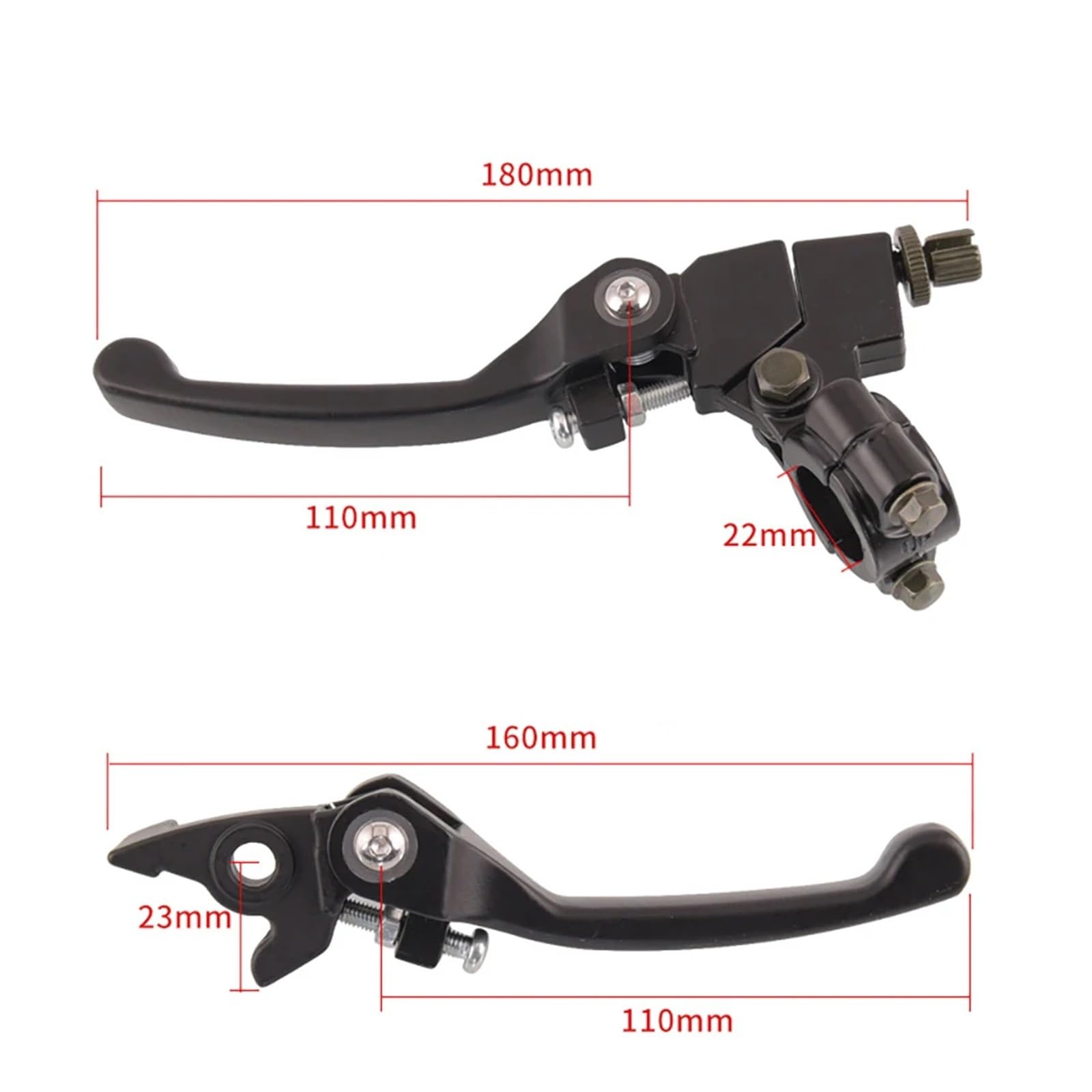 Manillar Plegable De 22mm para Motos De Cross, Palanca De Freno De Embrague para Motocross De para 50cc - 200cc CRF KLX TTR 125 Palancas Frenos