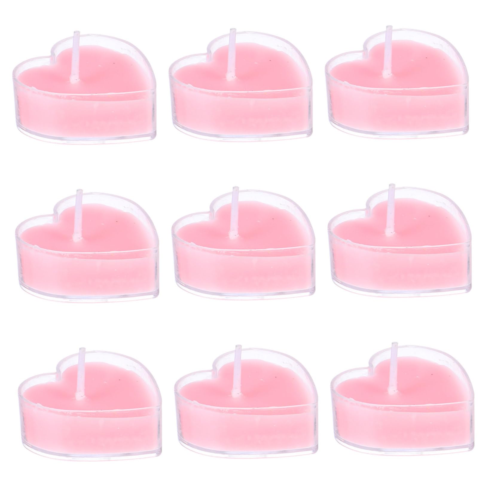 WOFASHPURET 9Pcs Heart Shaped Scented Candles Romantic Tea Light for Weddings Home Decor Festivals and Parties Fragrance Elegant Decorative Lights Box