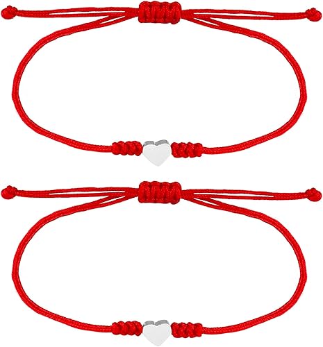 Miniatura 10 de Kabbalah Red String Bracelet Red Bracelet for Protection,Mother Daughter Bracelets,Matching Heart Red Thread Friendship Bracelets for Teen Girls,