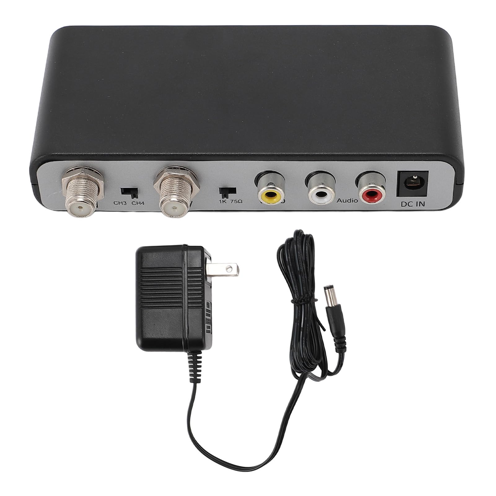 Digital RF Modulator, AV to RF Converter M65A CH3/CH4 Modulator Supports PAL NTSC VHF Frequency, AV to RF Modulator for CATV System