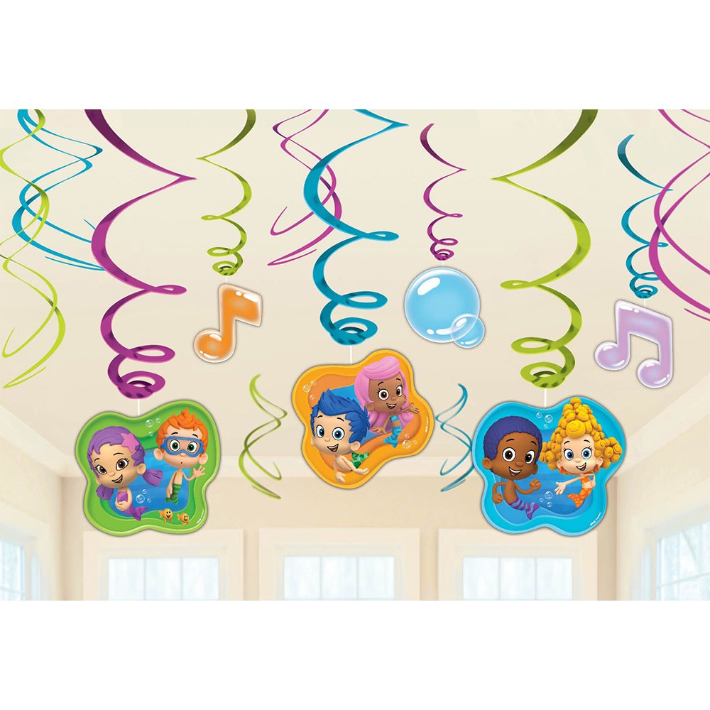 Bubble Guppies Foil Swirl Hanging Decorations (Each) by Amscan