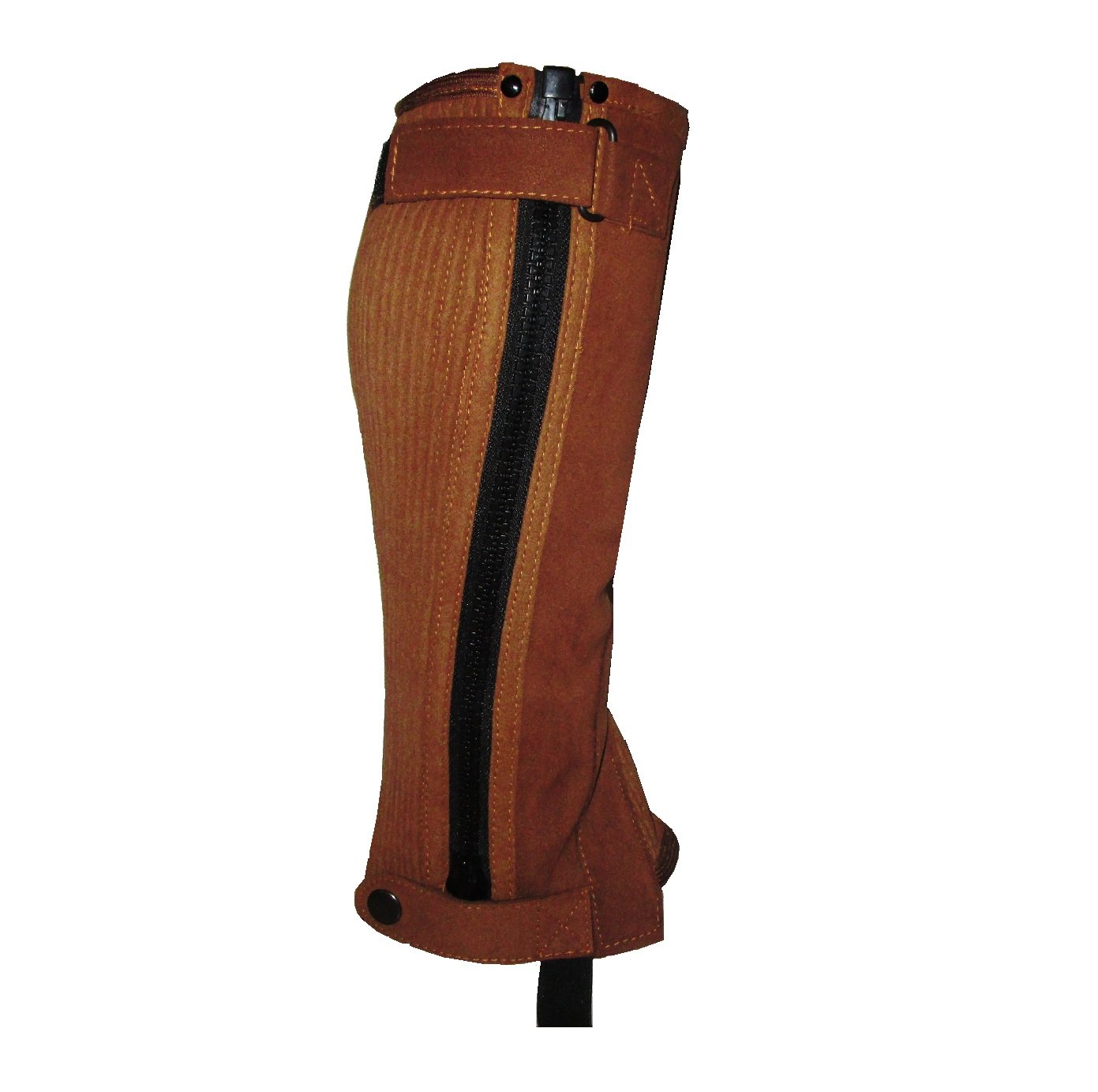 Hands On Equestrian Childrens Horse Riding Chaps Gaiters Black or Brown Amara Leather (Brown, Large)