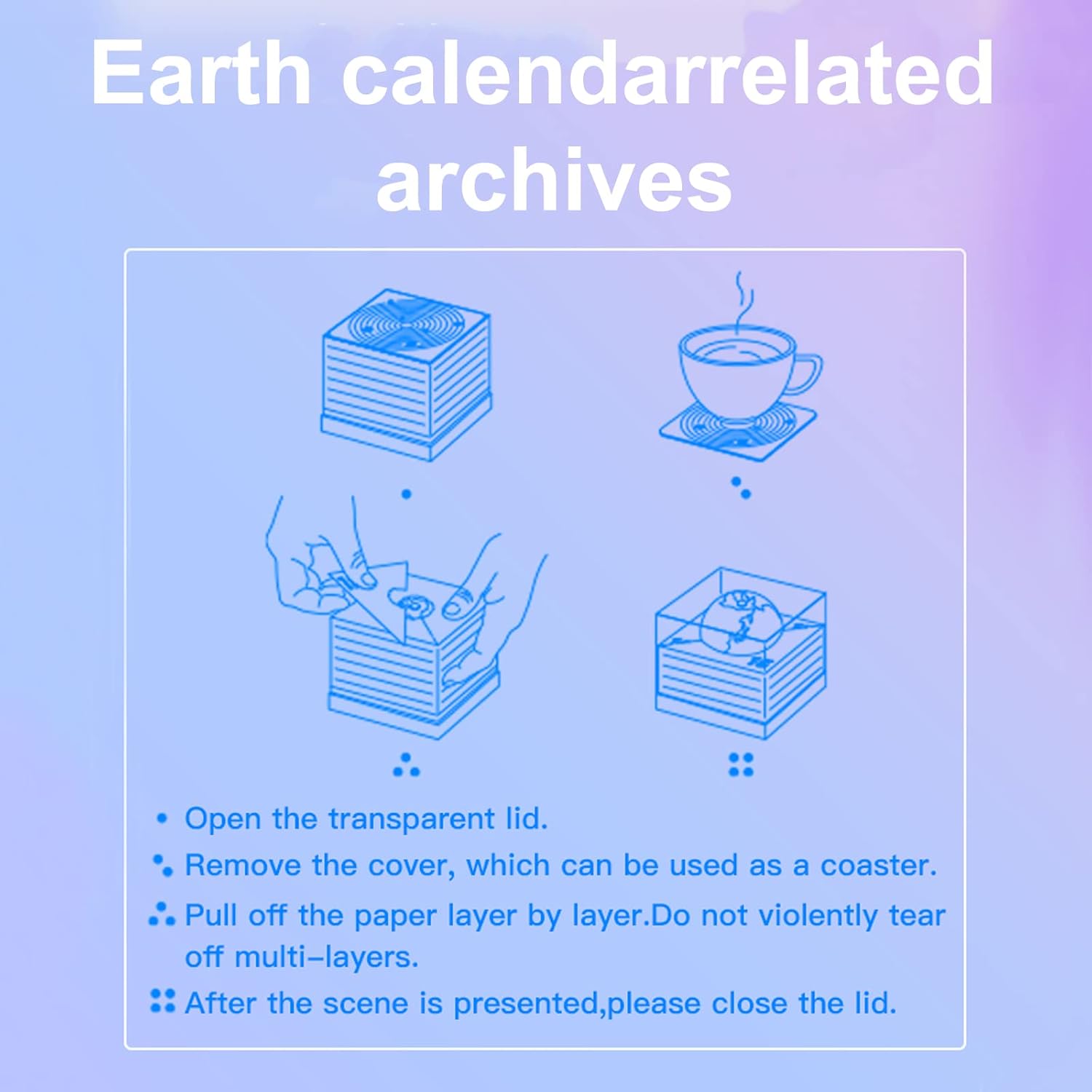 Sempoda 2023 Calendar Memo Pad, 2023 Art Earth Calendar, 3D Memo Pads Creative DIY Desk Calendar Notes, Stereo Earth Sculpture Model Ornaments for Home School Office Decor Christmas New Year Gift