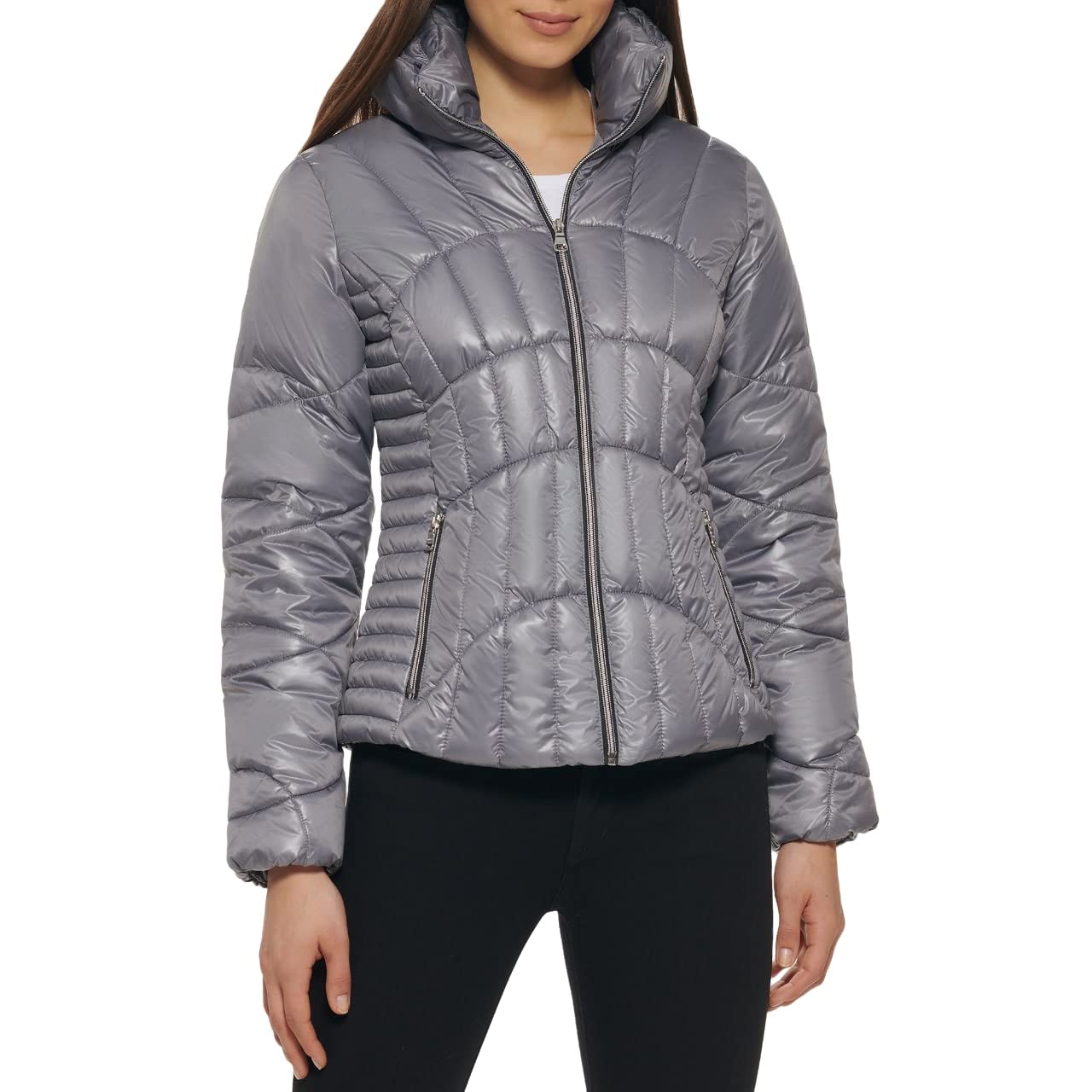 GUESS Chaquetas de Otoño Para Mujer, Chaqueta Amortiguadora, Chaquetas Acolchadas Para Mujer Chaqueta de entretiempo Mujer