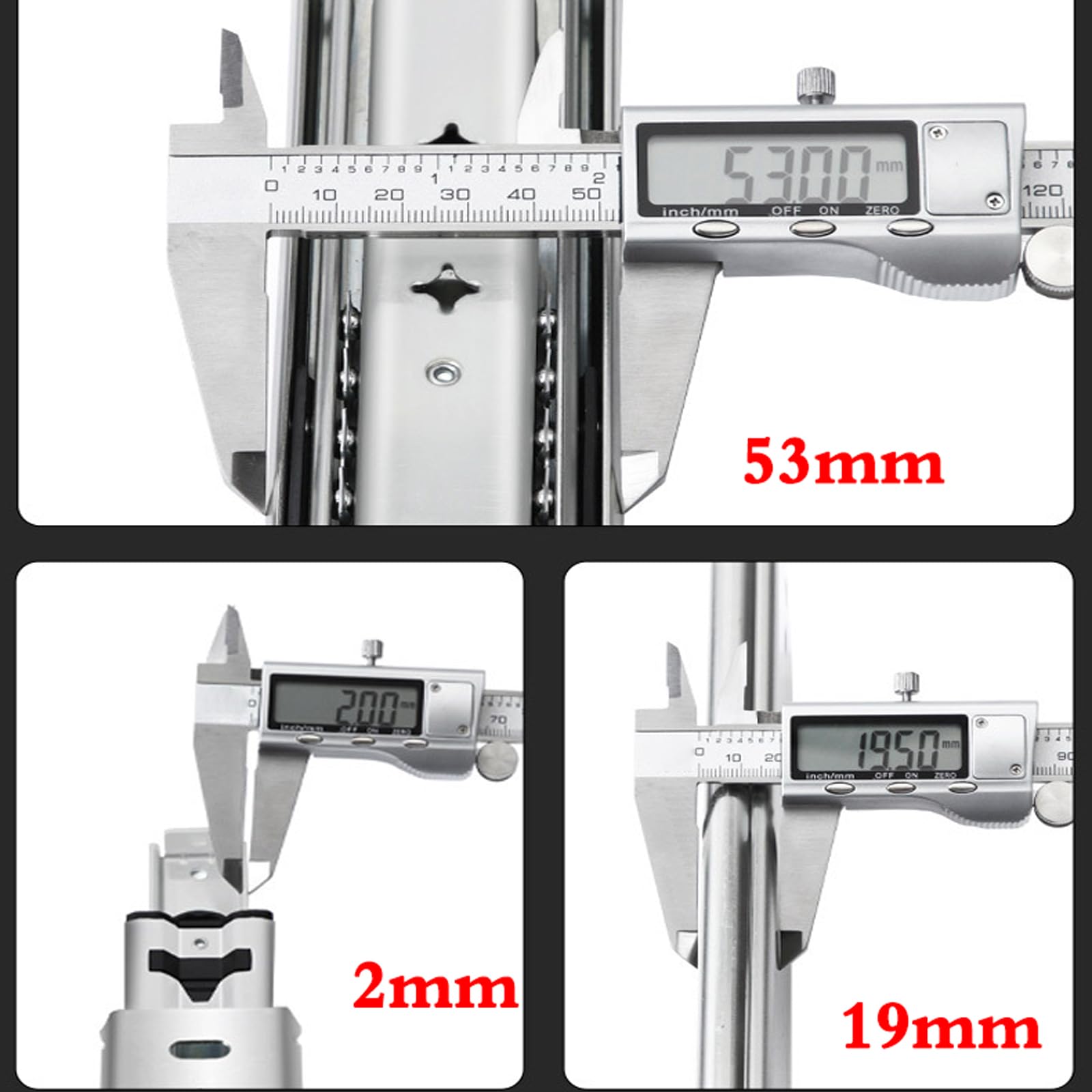Heavy Duty Cassetti Runners, Guide for cassetti Chiusura ad estrazione totale laterale Montaggio Argento 250-1000 mm 2 Pz(500mm)