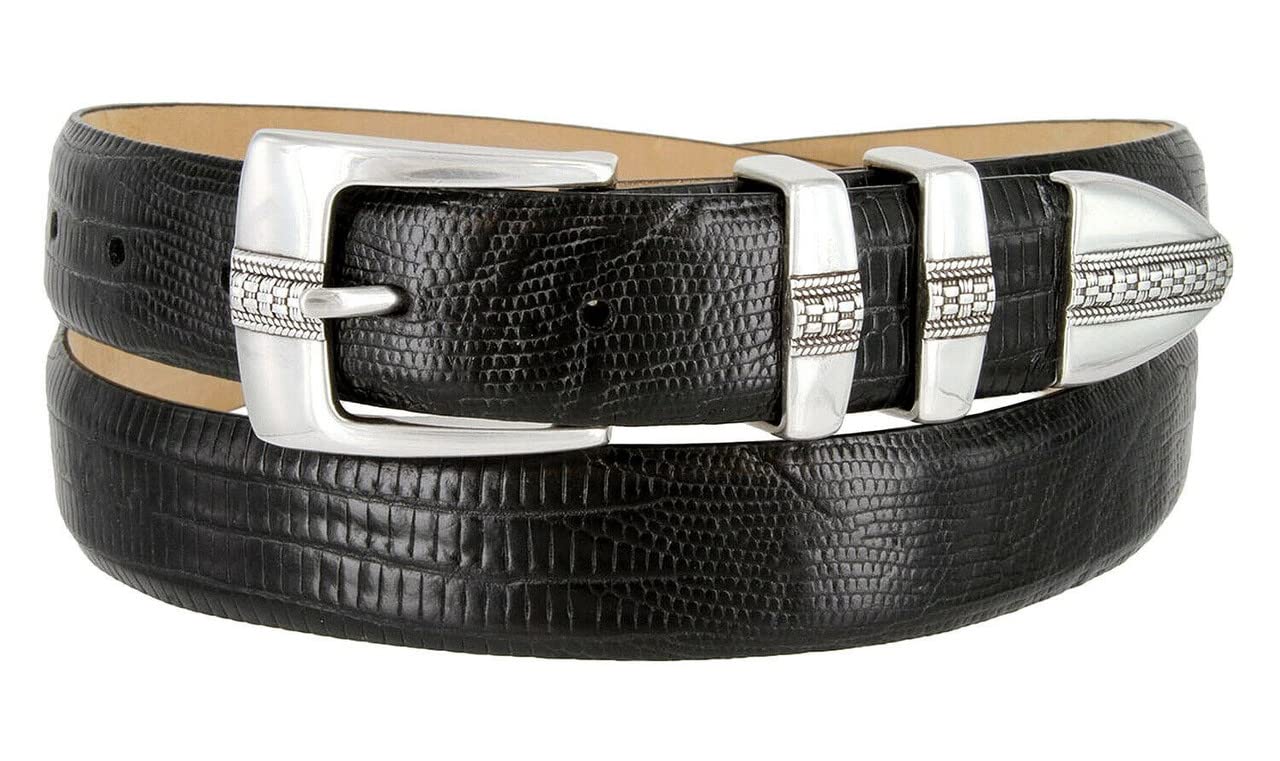 S5825 Genuine Full-Grain Cowhide Leather Designer Golf Dress Belt 1-1/8"(30mm) Wide