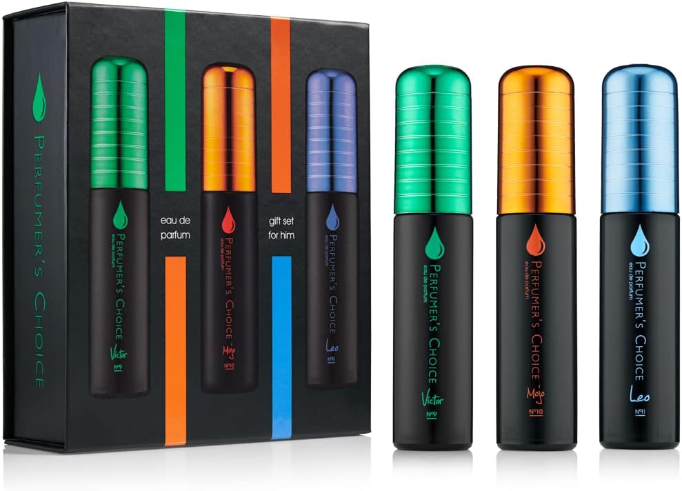 No 9 by Victor, 10 by Mojo and 11 by Leo - Fragrance for Men - 3 x 50ml Eau de Parfum Gift Set, by Milton-Lloyd