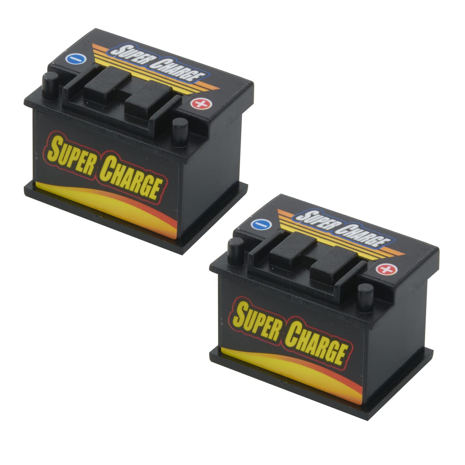 2Pcs 1/10 Simulation Mini Car Battery Charge Decoration Accessory Compatible with Traxxas，Tamiya， Axial， SCX10 RC4WD RC Truck