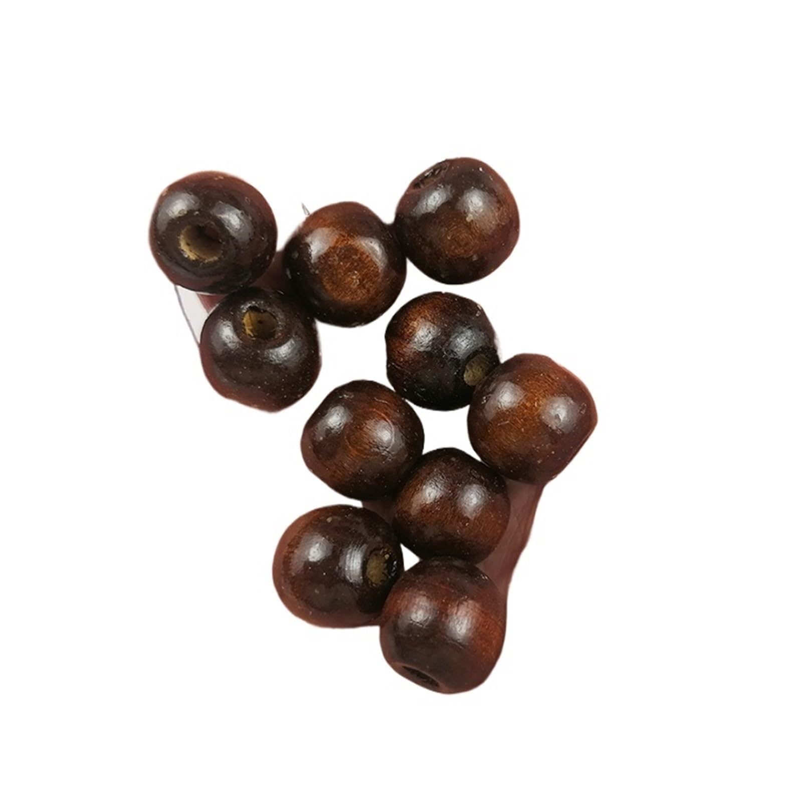 10~500 cuentas redondas de madera natural marrón, sueltas for hacer joyas y pulseras para Decoraciones Macrame