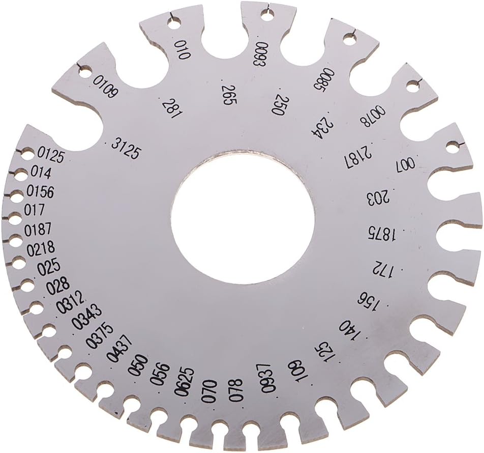 Segolike Round Shaped Wire Gauge Diameter Gage Metal Metric Inch Inspection Precision Measuring Hand Tools