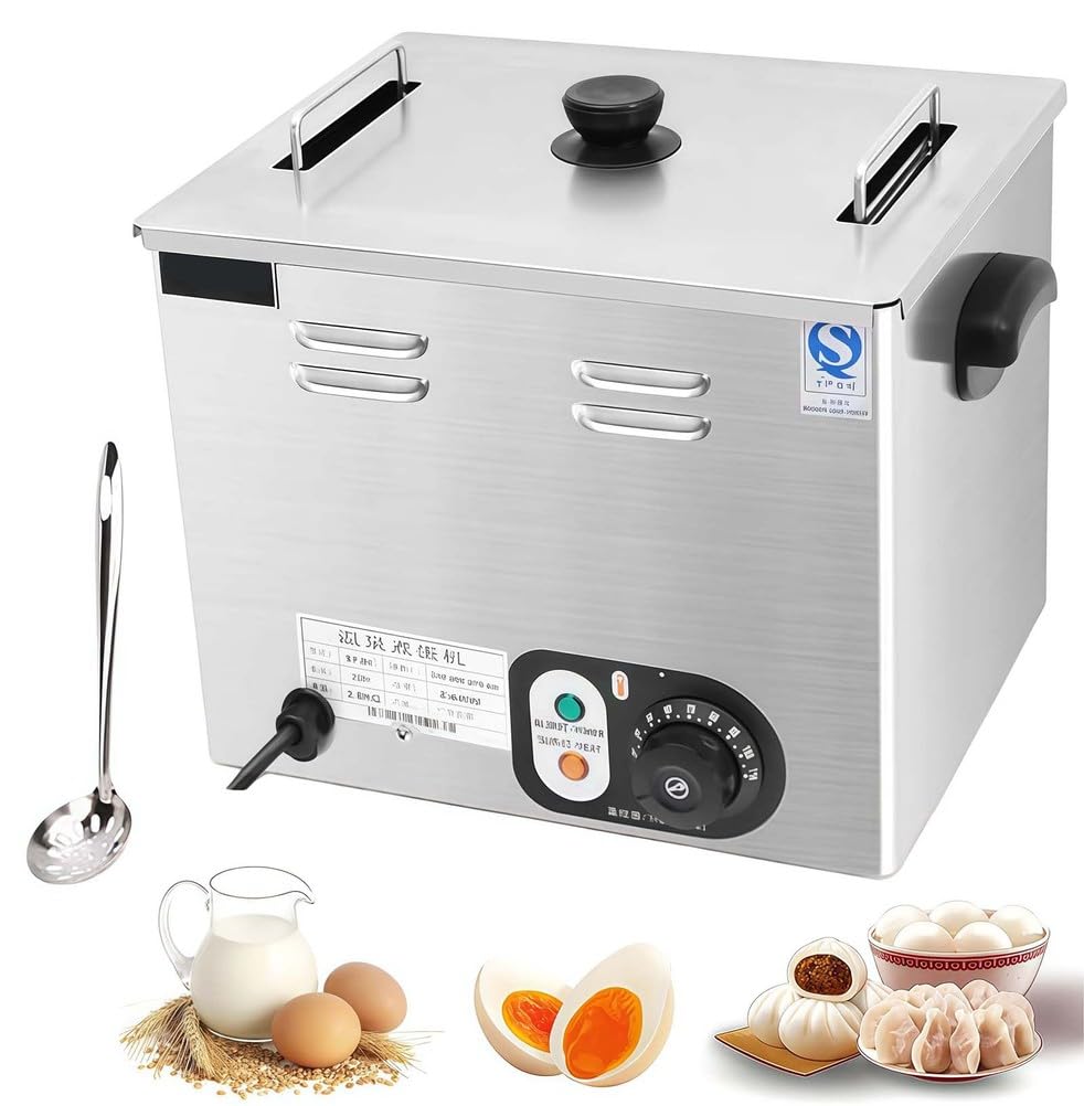 Horneador EléCtrico para Huevos Escalfados, Cocedor RáPido Huevos 2600 W, SartéN para Escalfar Huevos, Acero Inoxidable, con Control Temperatura, para Uso DoméStico