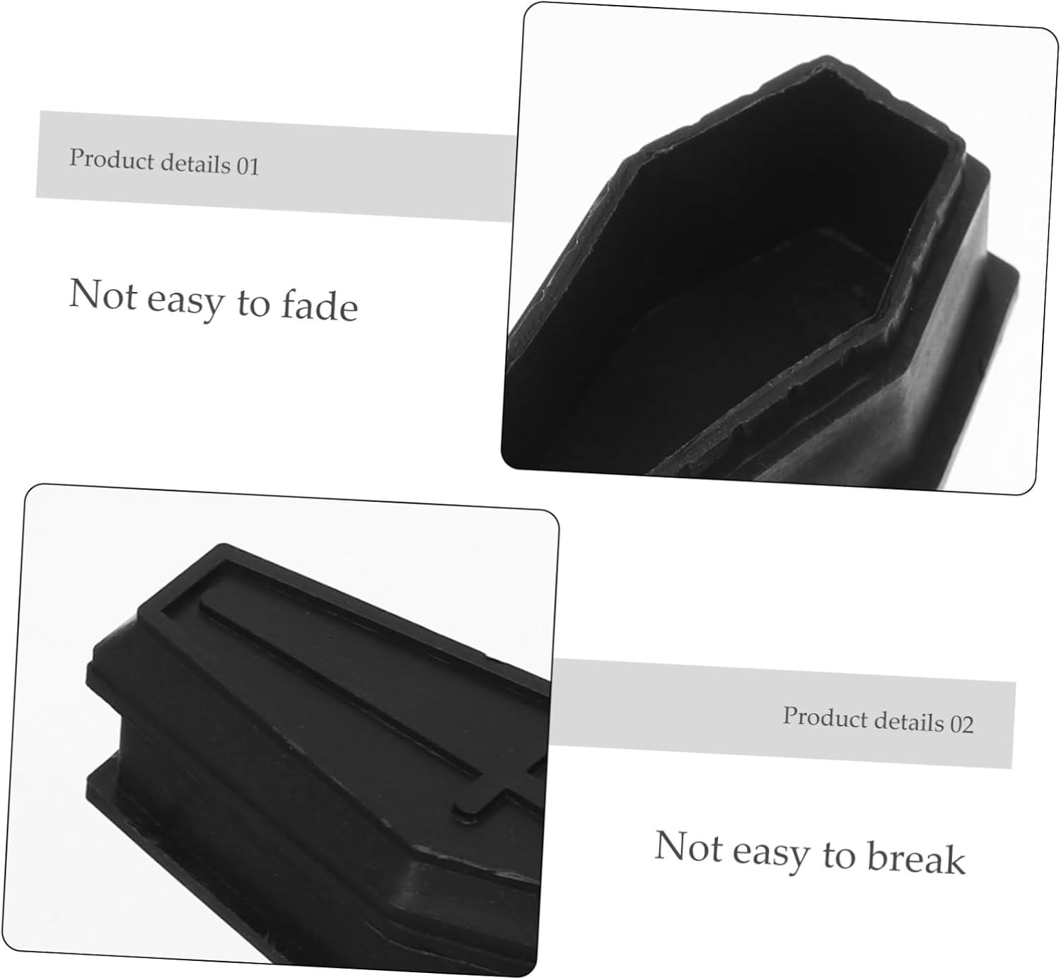 5pcs Coffin Model Halloween Decor Eerie Haunted House Prop Lightweight Spooky Ornament for Parties and Graveyard Themes