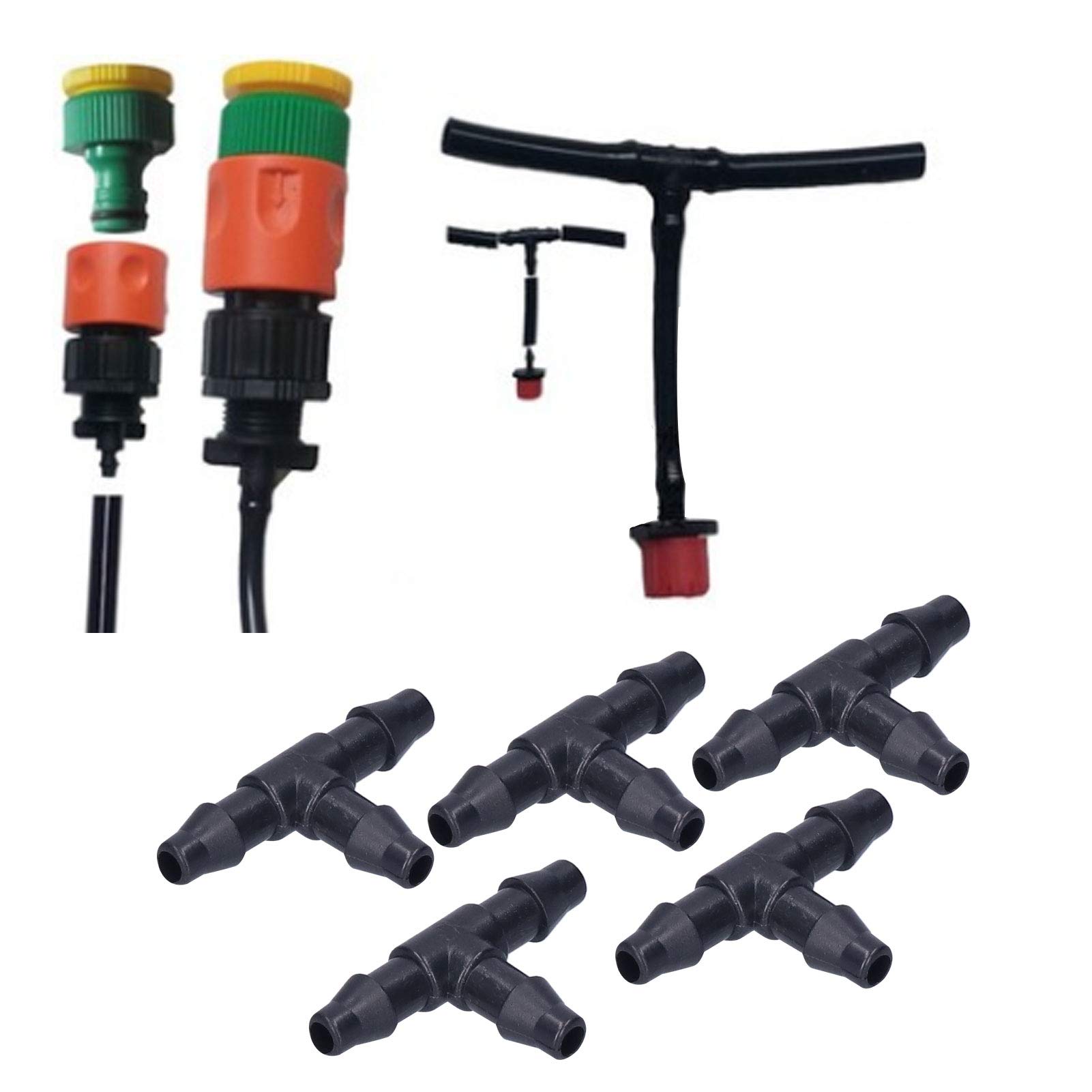 100 Pezzi Connettori Per Irrigazione A Goccia – Raccordo Diritto Per Tubi 4/7 Mm, Accessori Per Giardinaggio In Serra E Orto - 4