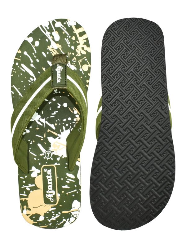 Image of AJANTA Men's Classic Ultra Soft Slippers with Cushioned Waterproof Footbed | Gents Lightweight Anti-Skid Flip Flops | Comfortable Bathroom, Beach, Home & Outdoor Daily Wear House Stylish Chappals Everyday Wear for Adults