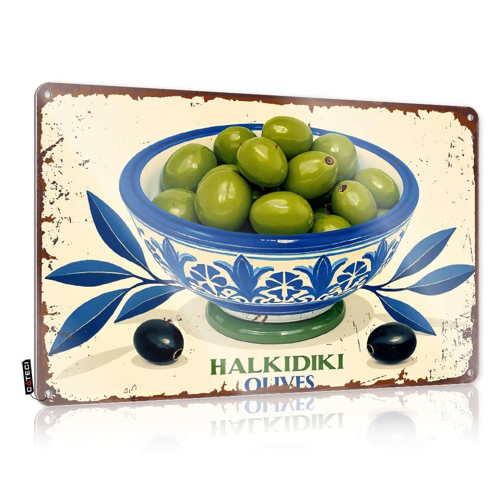 Plaque Gift For Boyfriend Waterproof Artwork, Awesome Retro Print For Cafe Pub Bar | Decore Pre-drilled Custom Halkidiki Olives(30X40CM)