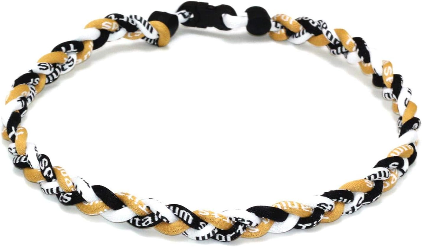 Package of 12 Baseball Titanium Necklaces for Boys Tornado Braided Rope Necklace